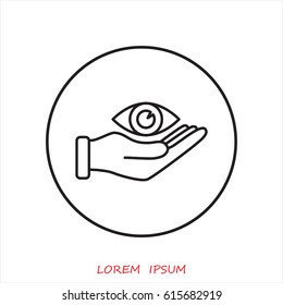 Line icon-  eye protection