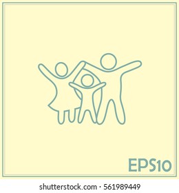 Line icon- a family