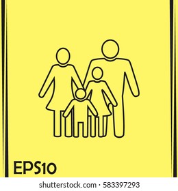 Line icon- a family