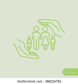 Line icon- Family life insurance