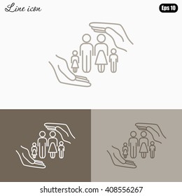 Line icon- Family life insurance