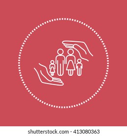 Line icon- Family life insurance