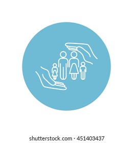 Line icon- Family life insurance