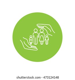 Line icon- Family life insurance