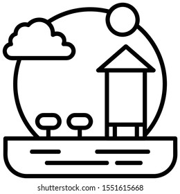 A Line Icon For Farm