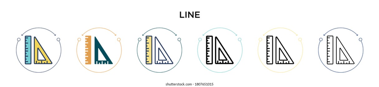 Line icon in filled, thin line, outline and stroke style. Vector illustration of two colored and black line vector icons designs can be used for mobile, ui, web