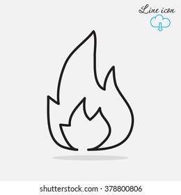 Line icon- Fire