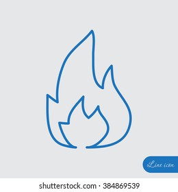 Line icon- Fire