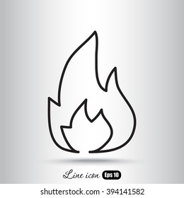 Line icon- Fire