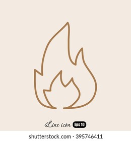 Line icon- Fire