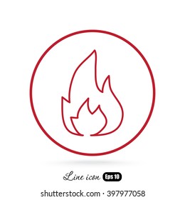 Line icon- Fire