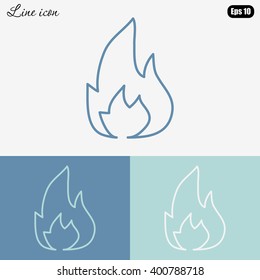 Line icon- Fire