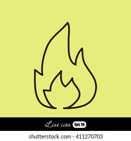 Line icon- Fire