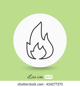 Line icon- Fire