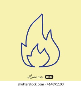 Line icon- Fire