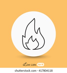 Line icon- Fire