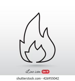 Line icon- Fire
