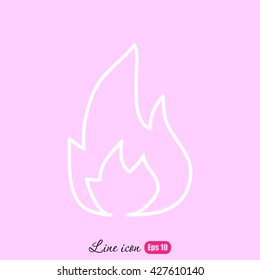 Line icon- Fire