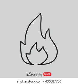 Line icon- Fire