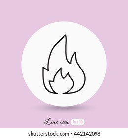 Line icon- Fire