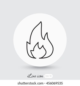 Line icon- Fire