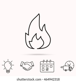 Line icon- Fire