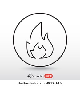 Line icon- Fire