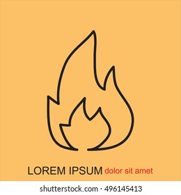 Line icon- Fire