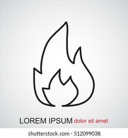 Line icon- Fire