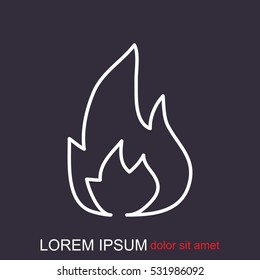 Line icon- Fire
