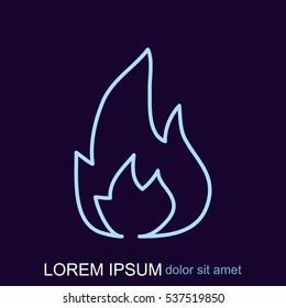 Line icon- Fire