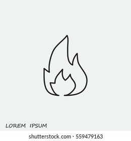 Line icon- Fire