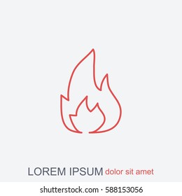 Line icon- Fire