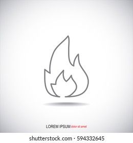 Line icon- Fire