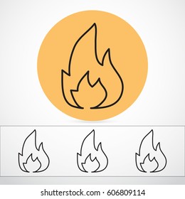 Line icon- Fire