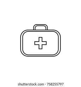 Line icon. First aid kit on white background