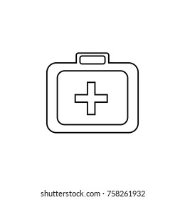 Line icon. First aid kit on white background