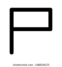 line icon for a flag