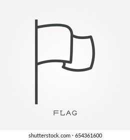 Line icon flag