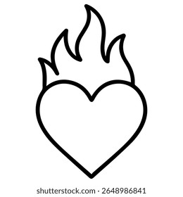 icône en ligne Coeur flamboyant sur fond blanc - Image vectorielle
icône d'Image vectorielle sur fond blanc