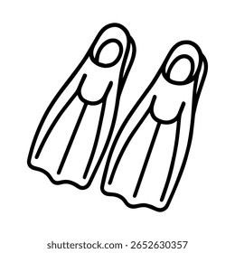line icon flippers on white background vector
Vector line icon on white background