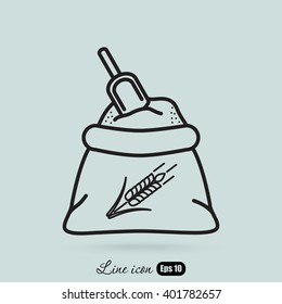 Line icon- flour