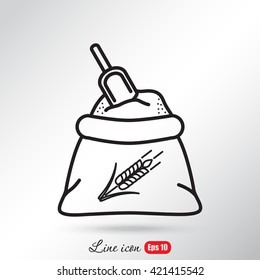 Line icon- flour