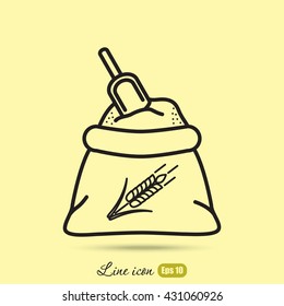 Line icon- flour