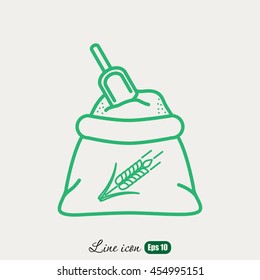 Line icon- flour