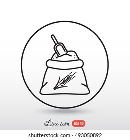 Line icon- flour