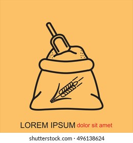 Line icon- flour