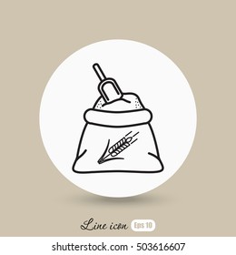 Line icon- flour