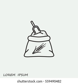 Line icon- flour