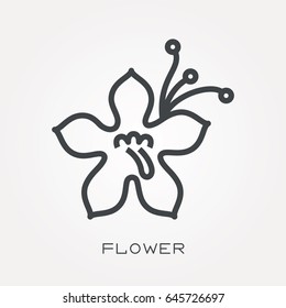 Line icon flower